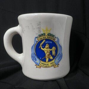 Vintage Orion Submarine‎ Force Atlantic AS-18 Navy Ceramic Mug Cup Diner Mil-Art